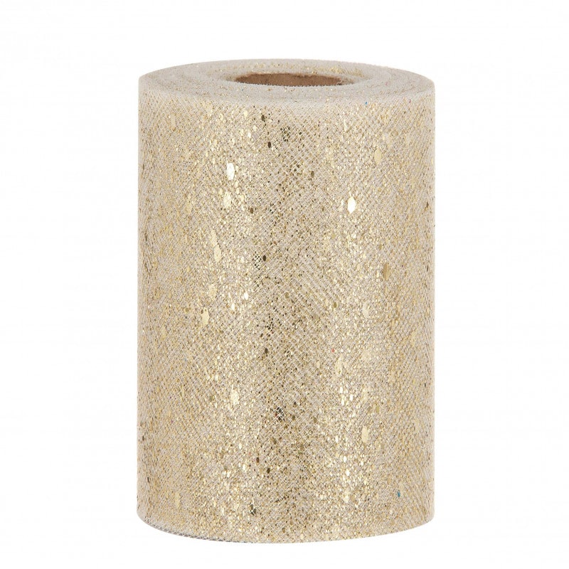 Ruban brillant en tulle 14cm*50M - Amba Ruban brillant en tulle 14cm*50M - Amba