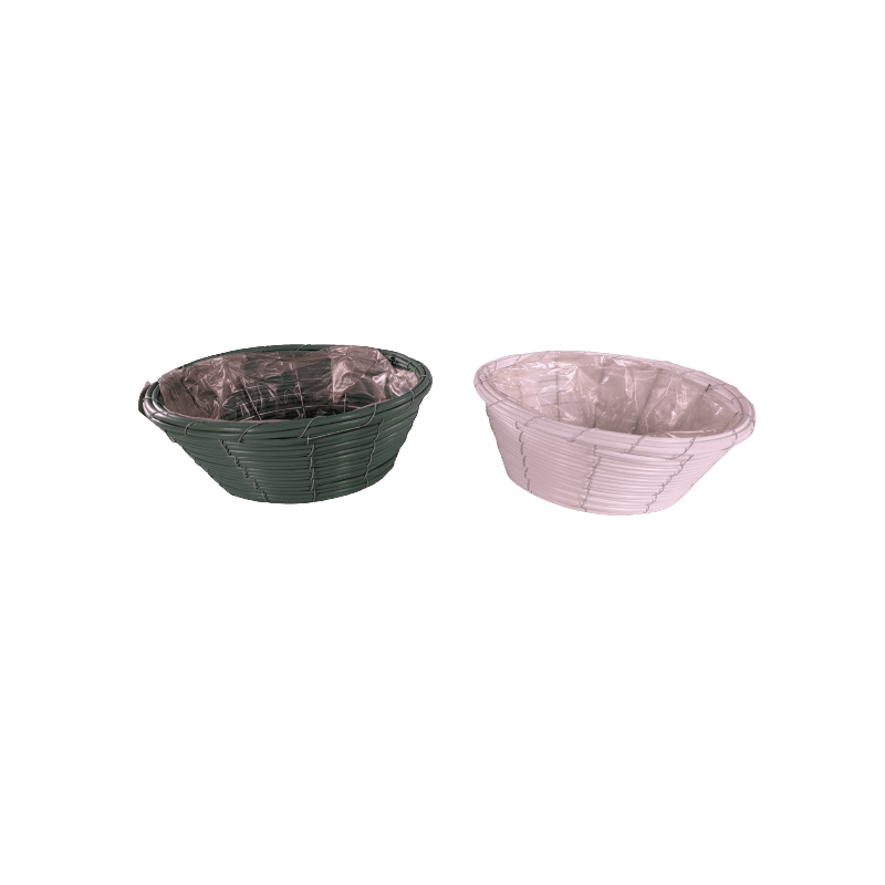 Coupe ronde en vannerie plastique 3 tailles - Maroa