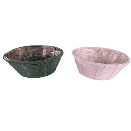 Coupe ronde en vannerie plastique 3 tailles - Maroa