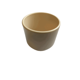 Pot en céramique rond crème Vahy - 2 tailles