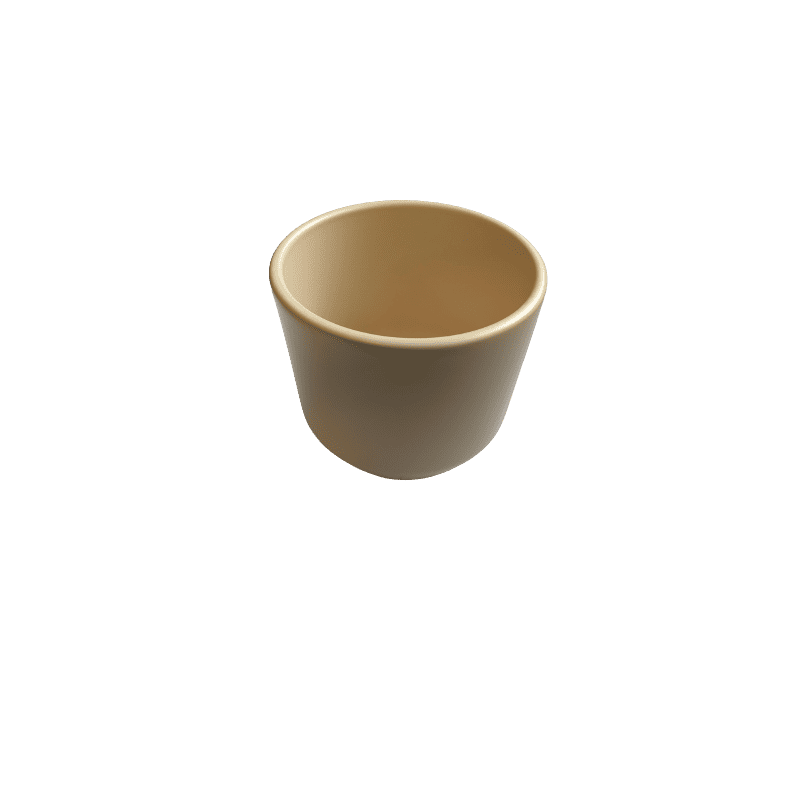 Pot en céramique rond crème Vahy - 2 tailles