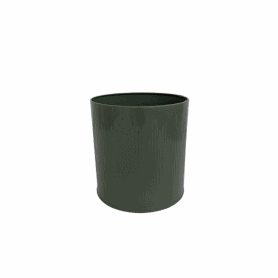 Cache-pot cylindre en zinc D. 15cm x H. 15cm - Strie