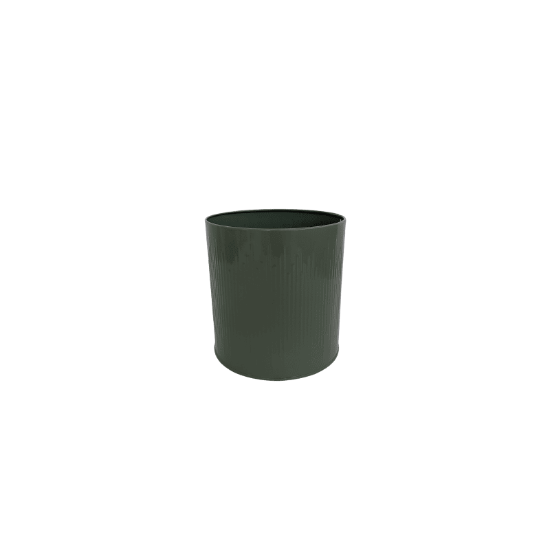 Cache-pot cylindre en zinc D. 15cm x H. 15cm - Strie Cache-pot cylindre en zinc D. 15cm x H. 15cm - Strie