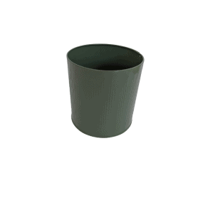 Cache-pot cylindre en zinc D. 15cm x H. 15cm - Strie