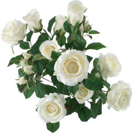 Roses buisson artificielle fleurs artificielles funéraire
