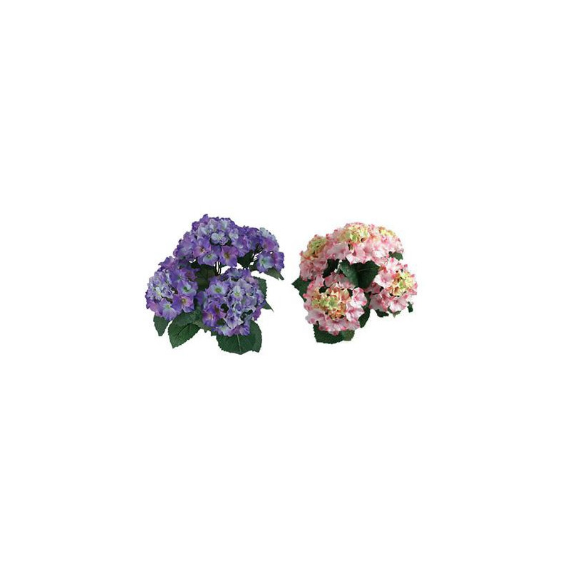 Hortensia artificielle multicolore fleurs funéraires