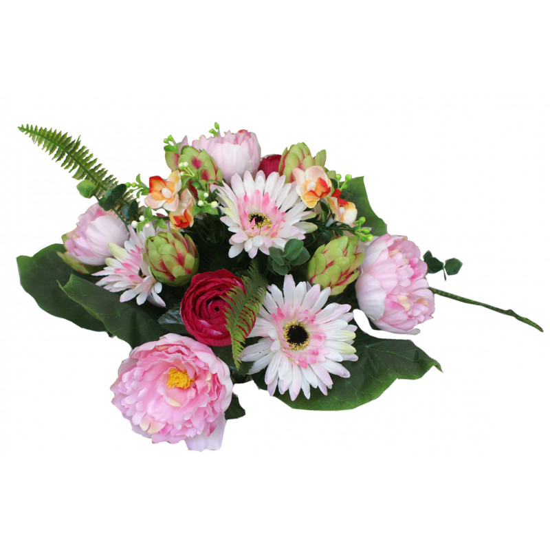 Bouquet pivoine gerbera bouquet fleurs artificielles