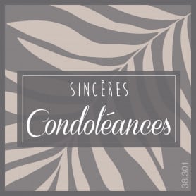 Étiquettes adhésives sincères condoléance