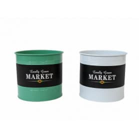 Cache-pot rond en zinc...
