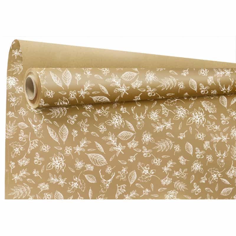 Rouleau de kraft imprimé 0.80x25M 2 couleurs - Laloa Rouleau de kraft imprimé 0.80x25M 2 couleurs - Laloa