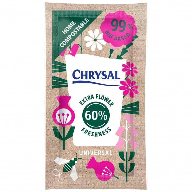 Colis de 500 sachets de nourriture 100% compostable Chrysal - grossiste fleuriste