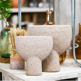 Vase plat sur pied Teryano...