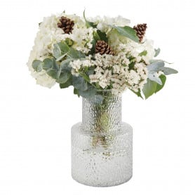 Vase transparent à 2 niveaux - Grossiste fleuriste déco tendance