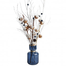 Vase en verre bleu Almodi
