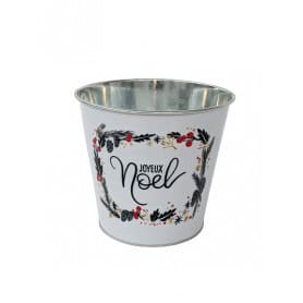 Cache-pot en zinc  - Grossiste décoration evenementielle vitrine noel