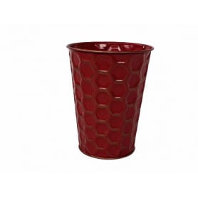Cache-pot en zinc relief - Grossiste déco tendance vitrine de Noel