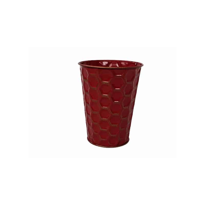 Cache-pot en zinc relief - Grossiste déco tendance vitrine de Noel Cache-pot en zinc relief - Grossiste déco tendance vitrine de Noel