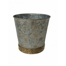 Cache-pot rond en zinc...