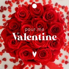 Carte carrée x12 75x75 Pour ma valentine