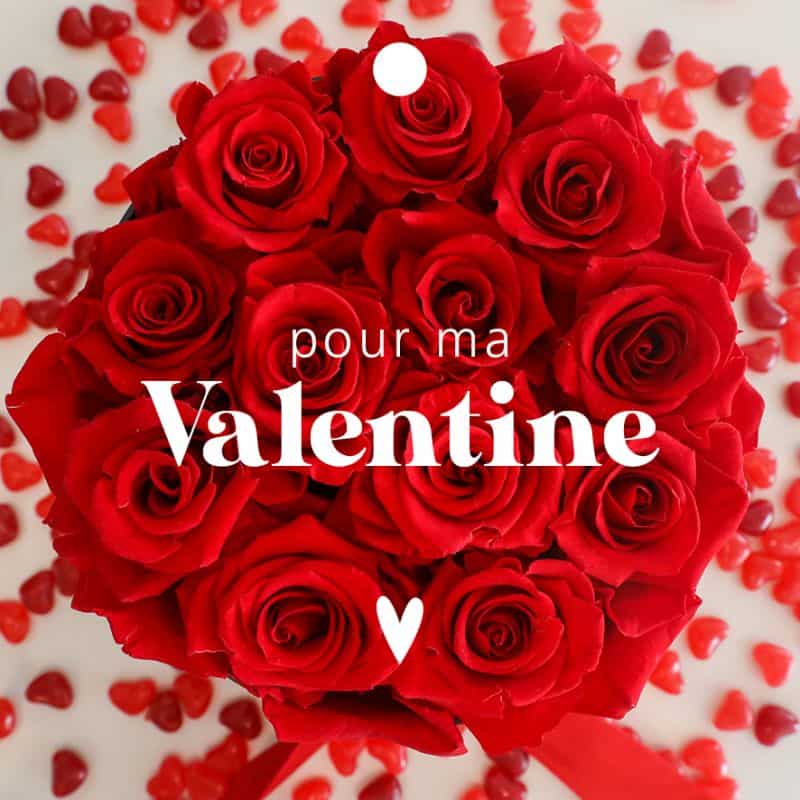 Carte carrée x12 75x75 Pour ma valentine