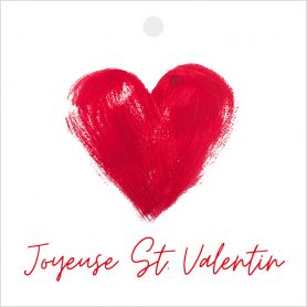 Paquet de 12 cartes carrées 75x75 "Joyeuse St Valentin"