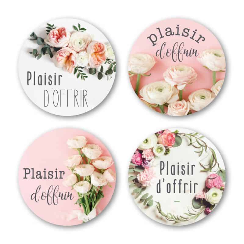 Étiquettes adhésives rondes Plaisir d'Offrir Anda Étiquettes adhésives rondes Plaisir d'Offrir Anda