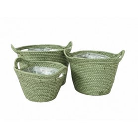 Set de 3 coupes rondes en corde - Grossiste fleuriste déco tendance