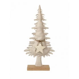 Sapin en similicuir - Grossiste fleuriste déco tendance vitrine Noel