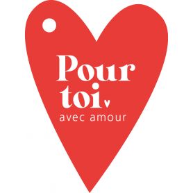 Etiquettes coeur Pour toi avec Amour D.65