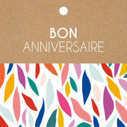 Carte carrée x12 Bon anniversaire
