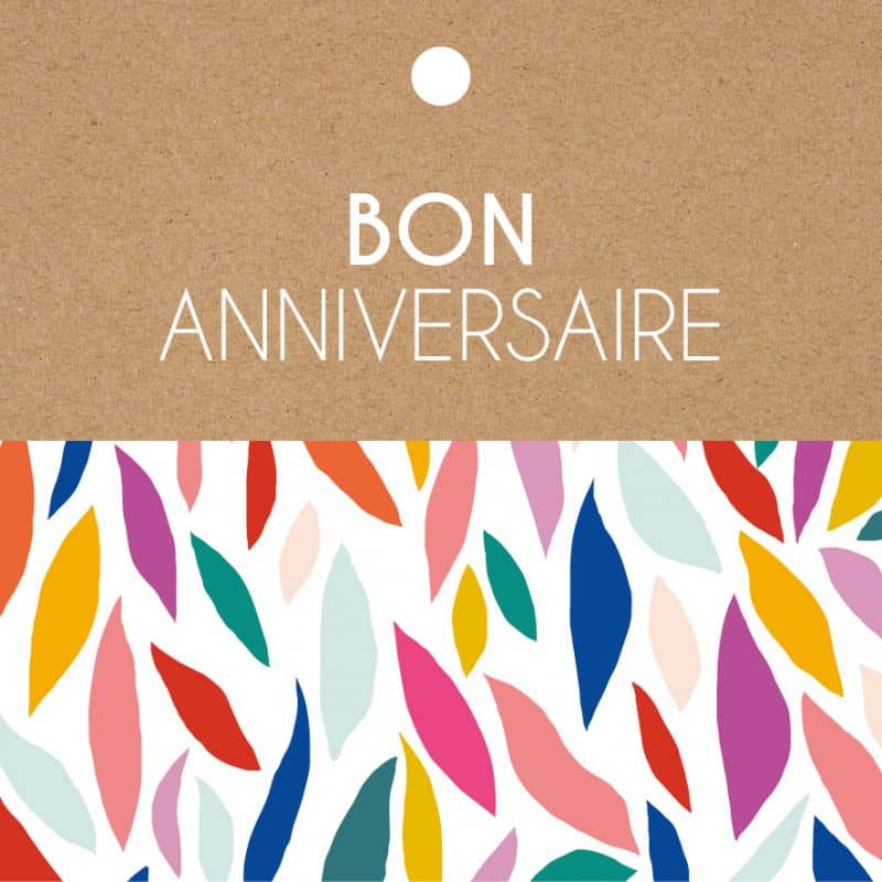 Carte carrée x12 Bon anniversaire Carte carrée x12 Bon anniversaire