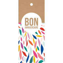 Carte longue x12 Bon anniversaire