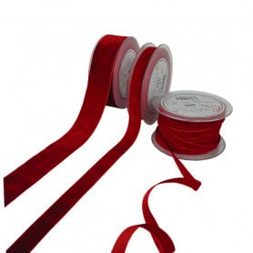 Ruban en tissu Velvet - 3 tailles - grossiste déco