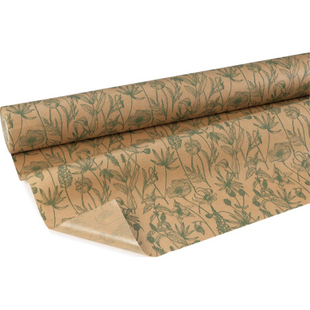 Papier kraft imprimé Wild flower - 5 couleurs
