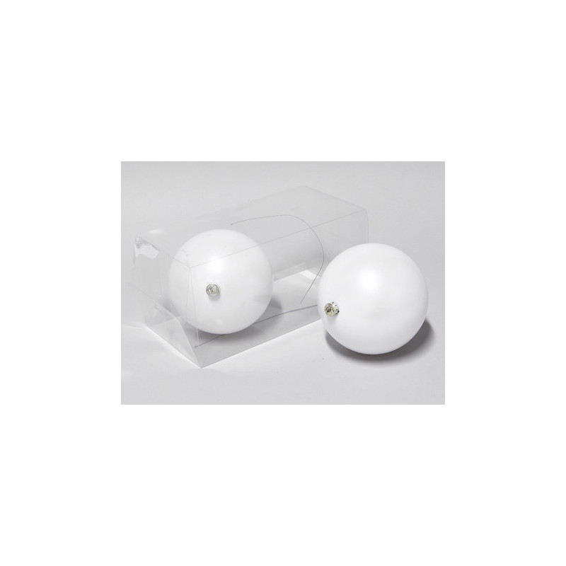 Boule de nöel à suspendre D. 20cm x 12 - Plusieurs coloris - décoration noel