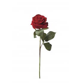 Rose velours rouge artificielle - grossiste fleurs artificielles