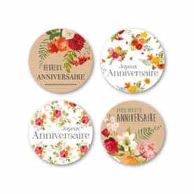 Etiquettes adhésives Joyeux anniversaire
