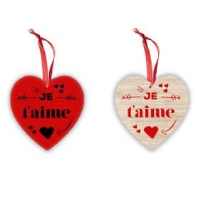 Coeur en bois à suspendre 