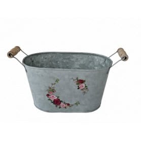 Jardinière ovale fleurie en...