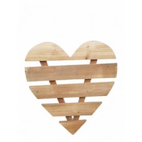 Coeur en bois Palette - Grossiste fleuriste déco tendance St Valentin