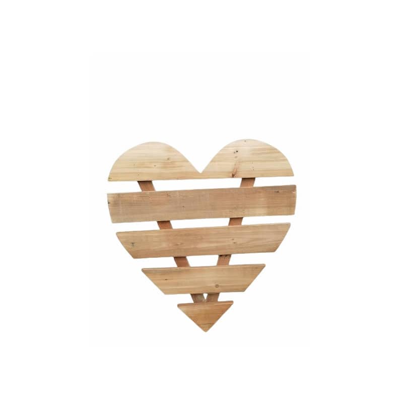 Coeur en bois Palette - Grossiste fleuriste déco tendance St Valentin