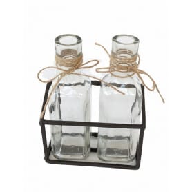 2 soliflores en verre dans...