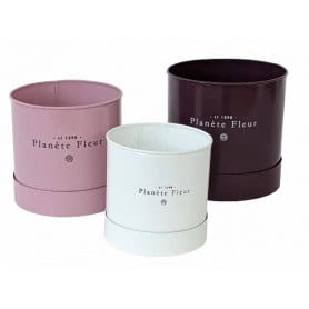 Cache-pot rond en zinc type...