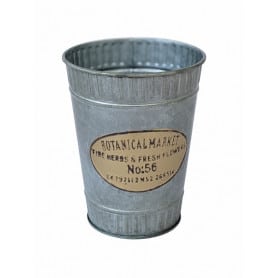 Cache-pot haut rond en zinc...