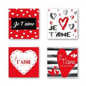 Étiquettes adhésives "Je...
