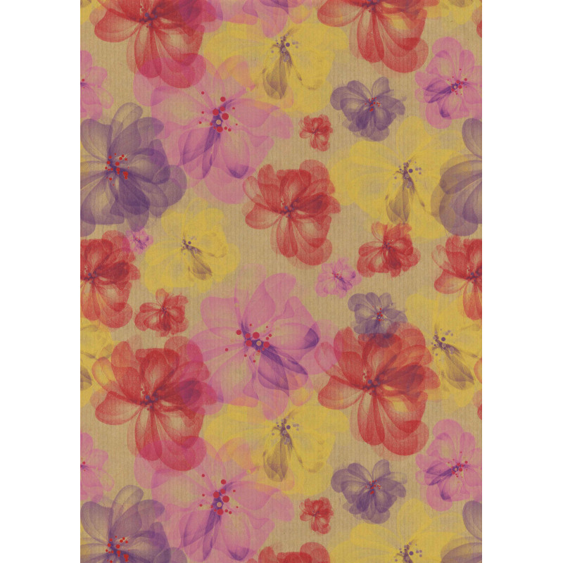 Rouleau de kraft vergé 0,80x40M 3 couleurs - Fiori