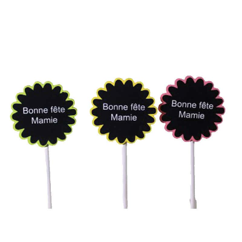 Pic ardoise Bonne fête Mamie - Grossiste fleuriste déco pot de fleurs Pic ardoise Bonne fête Mamie - Grossiste fleuriste déco pot de fleurs