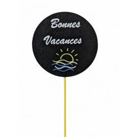 Pic ardoise "Bonnes Vacances" motif été