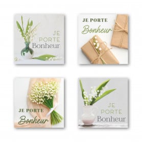 Etiquette Quatro "Je porte...