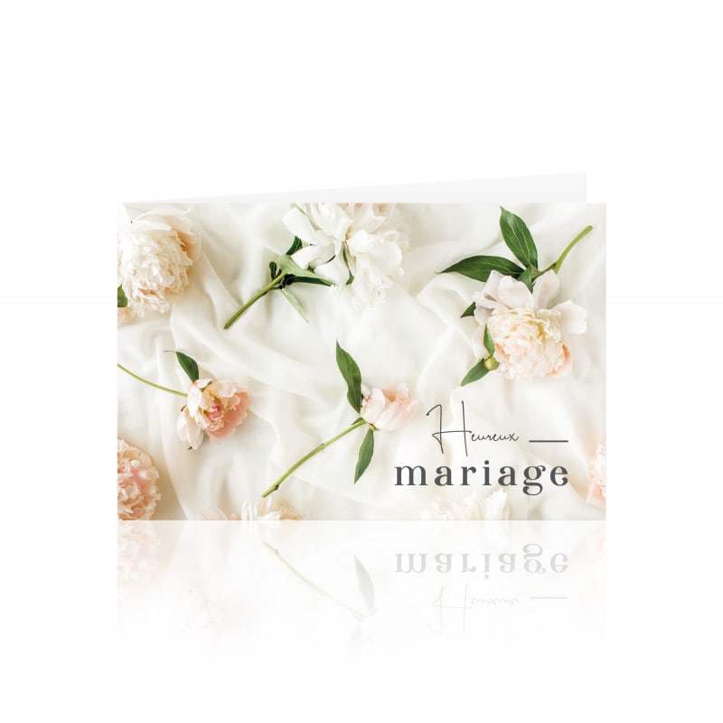 Carte "Heureux mariage" grossiste fleuriste